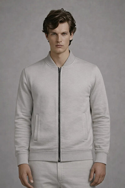 COMBİNE MİCHAİL Чоловічий сірий коледж-піджак з двома кишенями