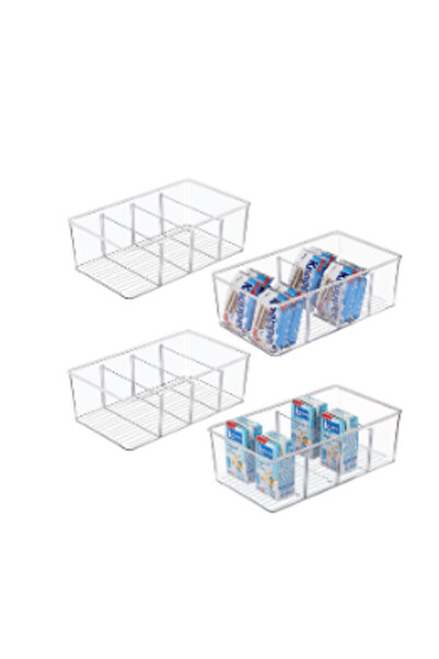Arabest 4 Pcs Food Storage Organizer Bins,for Pantry, Kitchen, Fridge, Cabine...