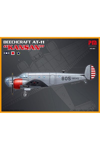 PM Model 303 1/72 Ölçek, Beechcraft AT-11 Kansan Bombardıman-Eğitim Uçağı, Pl...