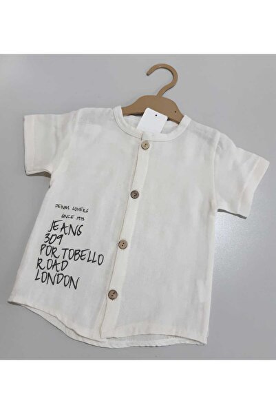 Sönmez Baby PORTOBELLO MÜSLİN YAZLIK DÜĞMELİ BEBE ÇOCUK TEK ÜST GÖMLEK