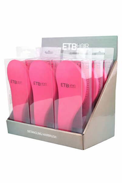 ETB Hair Display Profesional cu 9 Perii Pink pentru Descâlcirea Părului