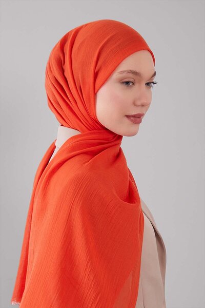 Levidor Orange Plain Hawaiian Shawl