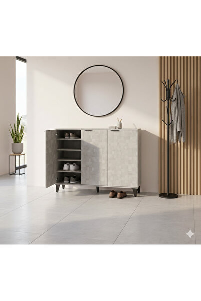 SADANHOME منظم أحذية أنيق 3 باب مكون من 5 طبقات 120X35X92 سم