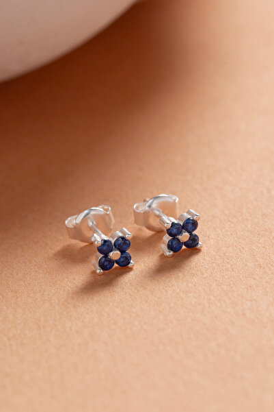 Elika Silver 925 Ayar Gümüş Minimal Yonca Küpe