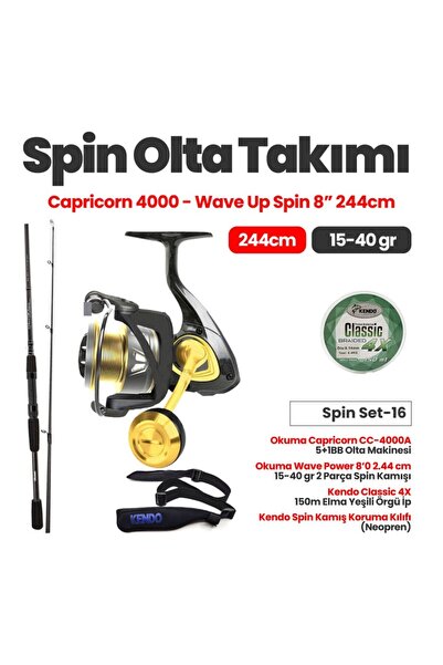 Okuma Capricorn CC-4000A Olta Makinesi – Wave Power 8’0 2.44 cm 15-40 gr Spin...