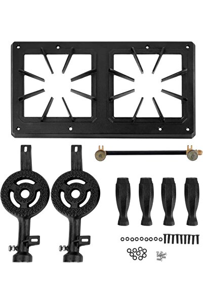 Twinkle Mart onlyfire Cast Iron Camping Stove 2 Burner Stove Propane Gas Cook...