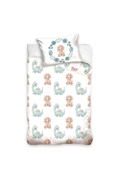 Zentrada Dinosaur Pastel Bedding Set for Kids and Adults, 100% Cotton