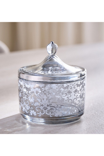 Amal وعاء سكر زجاجي بلون الصودا والجير - 350 مل