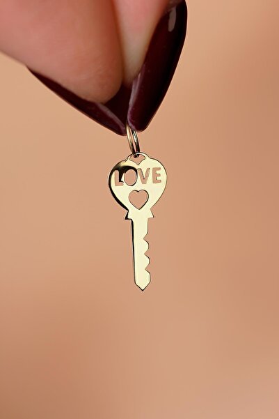 Fiyonk Kuyumculuk 14 Ayar Altın Aşk Anahtarı Kolye Ucu