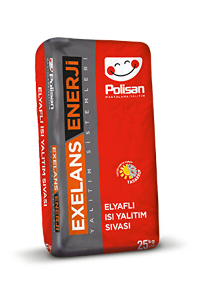 Polisan Exelans Enerji Elyaflı Isı Yalıtım Sıvası Mantolama Sıvası 25 KG