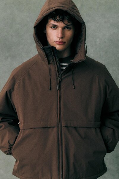 Pull & Bear Puffer jacket with a high neck