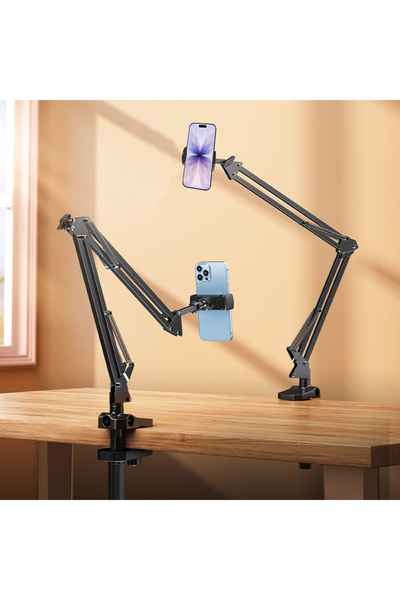 Jopree Teleskopik Telefon Tutucu 360° Döner Tek Elle Ayarlama Uzaktan Kumanda...