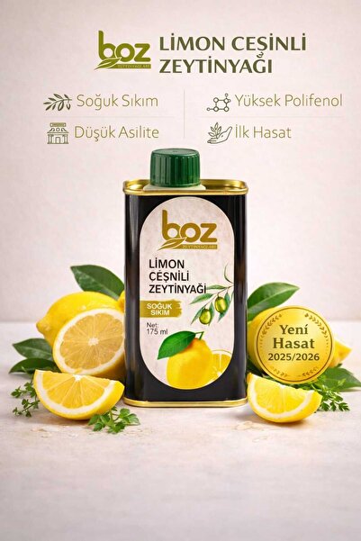 BOZ ZEYTİN ZEYTİNYAĞI LİMON ÇEŞNİLİ ZEYTİNYAĞI 175 ML
