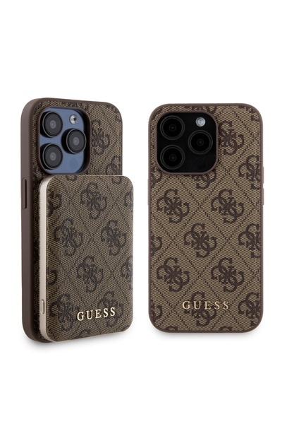 Guess Magnetic Power Bank for iPhone 15 Pro, 10000mAh MagSafe, Wireless Charg...