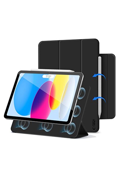 Tech-Protect Husă SmartCase magnetică pentru iPad 10.9”/11” neagră cu clapă