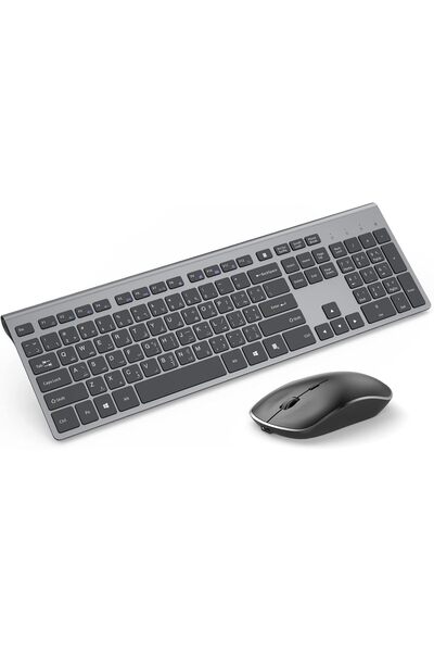 J JOYACCESS Wireless Keyboard and Mouse Combo Rechargeable English/Arabic Key...