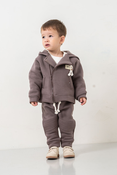 JNF kids Baby Boy & Child Hooded Üp İp 3-Piece Set Winter