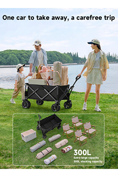 Generic Portable outdoor foldable camp trailer, camping cart, picnic cart, ou...