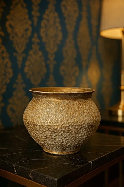 Ruum Store By Doğtaş Gold Eskitme Dekoratif Vazo / Saksı