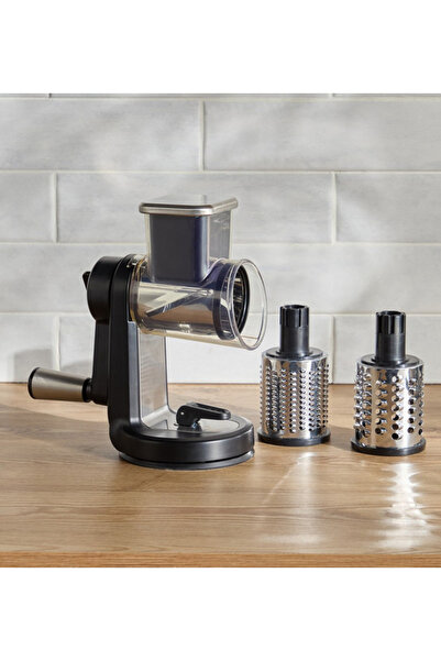 KAIDA Multi-functional Rotary Grater with 3 Stainless Steel Drum Blades