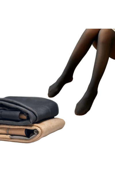 TodayShop Colanți termici pentru femei cu căptușeală din fleece - Aspect tran...