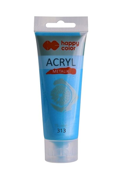 HAPPY COLOR Culoare acrilica 75 ml, albastru perlat metalic,