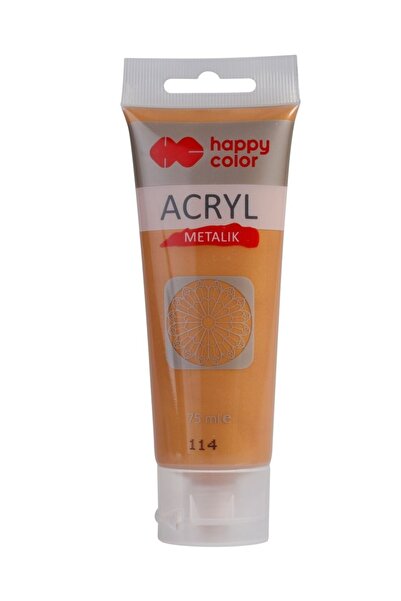 HAPPY COLOR Culoare acrilica 75 ml, auriu intens metalic,