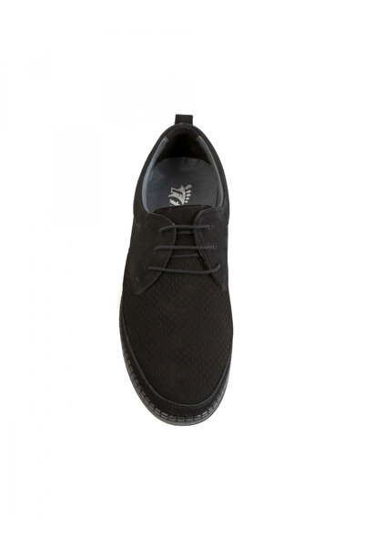 Evanto Shoes Pantofi de piele pentru bărbați Casual Airy All Black Derby