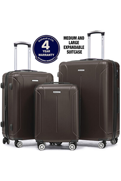 Quasar & Co. Set 3 trolere S/M/L, bagaje cala,valize ABS,troller cu cifru,gea...