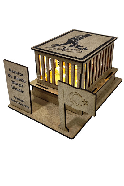 toptanetkinlikboyama LED’li Yazılı Anıtkabir Ahşap Boyama Seti | Atatürk Tema...