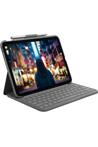 logitech Husa/Stand SLIM FOLIO Layout US Graphite