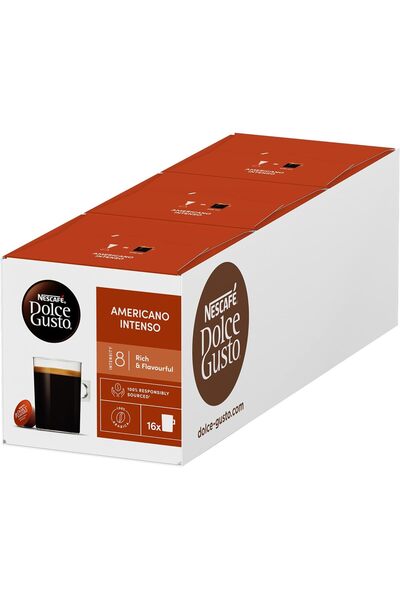 Nescafé Dolce Gusto نسكافيه دولتشي جوستو امريكانو انتنسو (3 × 16) - 48 كوب، ك...