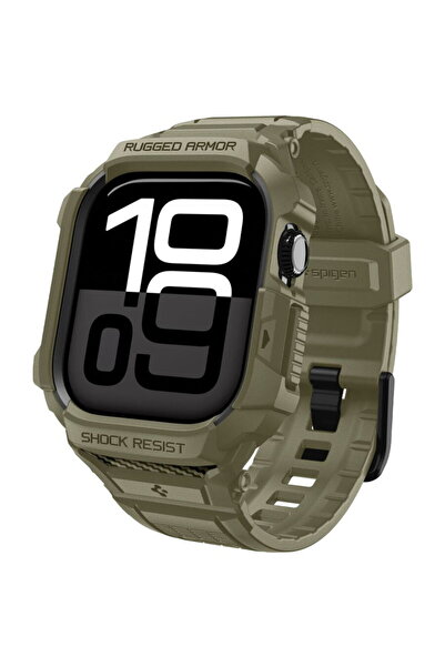 Spigen Case for Apple Watch 10 46mm + Strap - Rugged Armor Pro V2 - Vintage K...