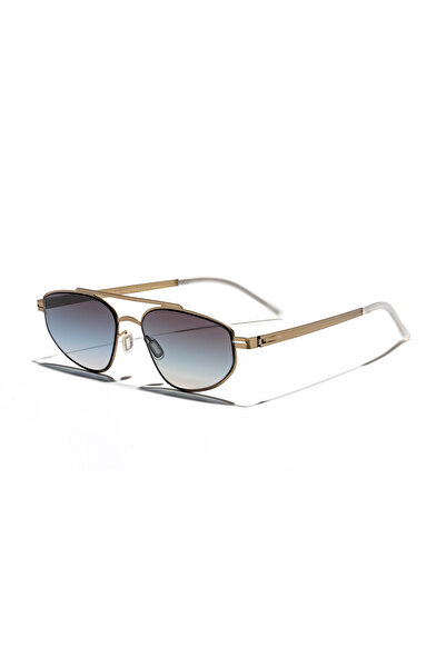 EYE OF HORUS Eoh5002 C3 Brown Ultra Light Metal Geometric Unisex Sunglasses