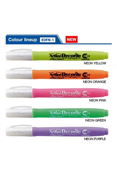 artline Marker Decorite, varf rotund 1.0mm - galben neon