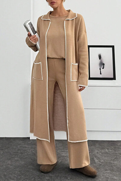 H&E LUXURY DESIGN Women's 3-Piece Comfortable and Elegant Knitwear Set