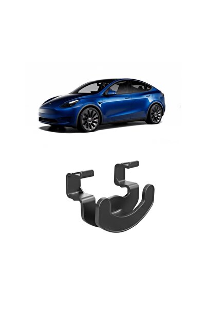 TESLA Model Y Bagaj Kancası - Tek Parça İki Tutucu - Siyah