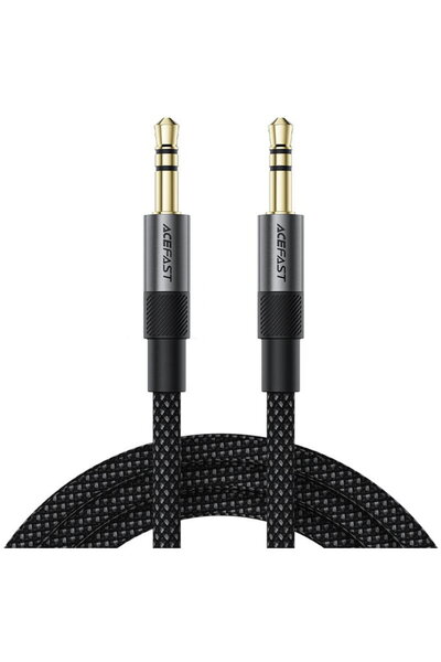 Acefast Cablu audio, 2x mini Jack 3.5mm, Aluminiu + Cablu, 1m - (J10) - Negru