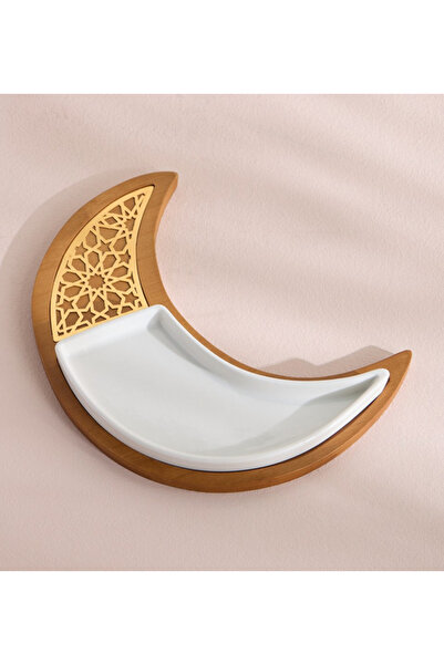 Generic Mashrabiya Porcelain Serving Plate - 33 x 14 cm