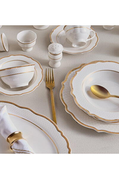AMANİ 106-Piece New Bone China Dinner Set - Serves 12