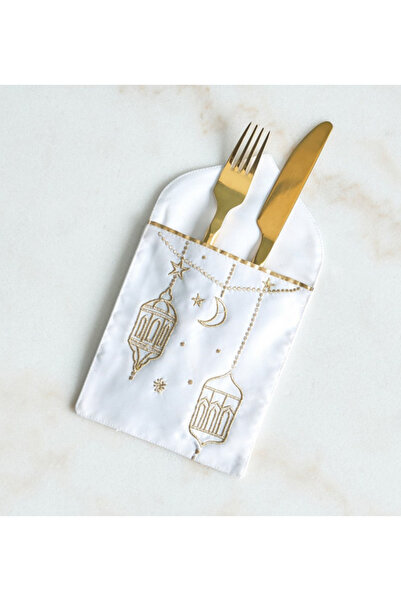 Generic Lila Embroidered Cutlery Holder