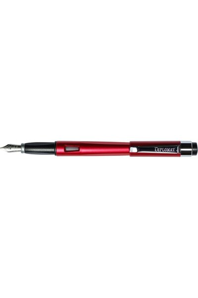 Diplomat Magnum - Burned Red - stainless steel F nib fountain pen