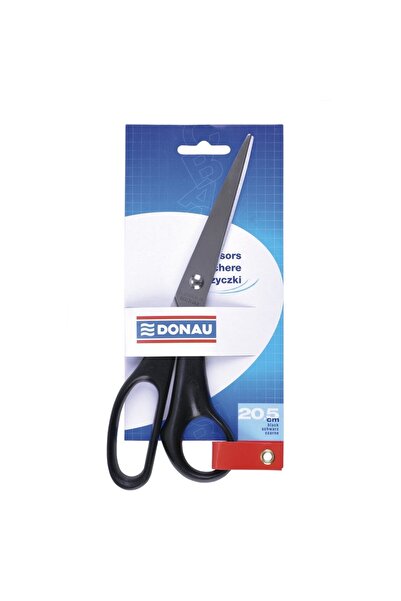 donau Steel scissors, ergonomic, 20.5cm, Classic - black handle