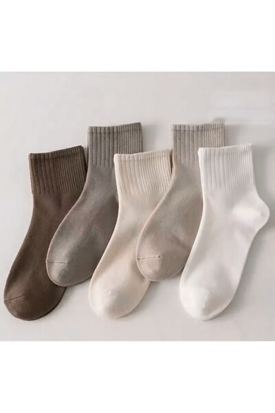 BGK Unisex Multicolored 5 Pairs Short Socks