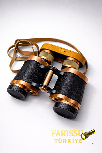 farissu Rus Tipi 8x30 Klasik Dürbün | Deri Çantalı | Net Görüş | Retro Tasarım