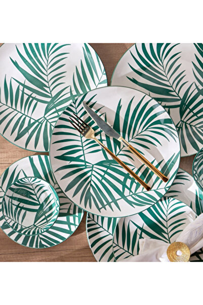 PALM 18-Piece Porcelain Dinner Set - Serves 6