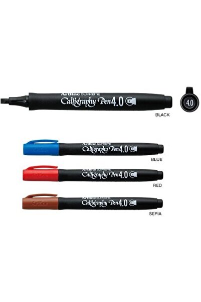 artline Supreme Calligraphy Marker, 4.0mm felt tip - black