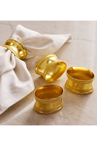 DANİ 4-Piece Napkin Ring Set - 4 cm
