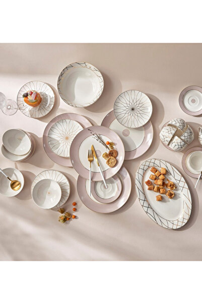 Generic Hikayat 32-Piece New Bone China Dinner Set - Serves 6