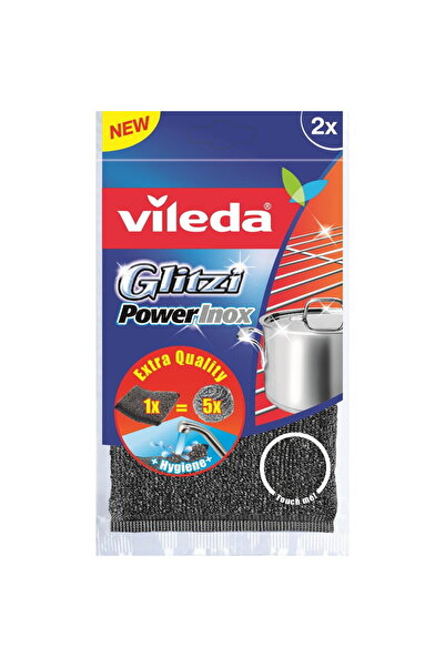 Vileda Bureti pentru inox 2 bucati Glitzi Power 10x9x2 cm